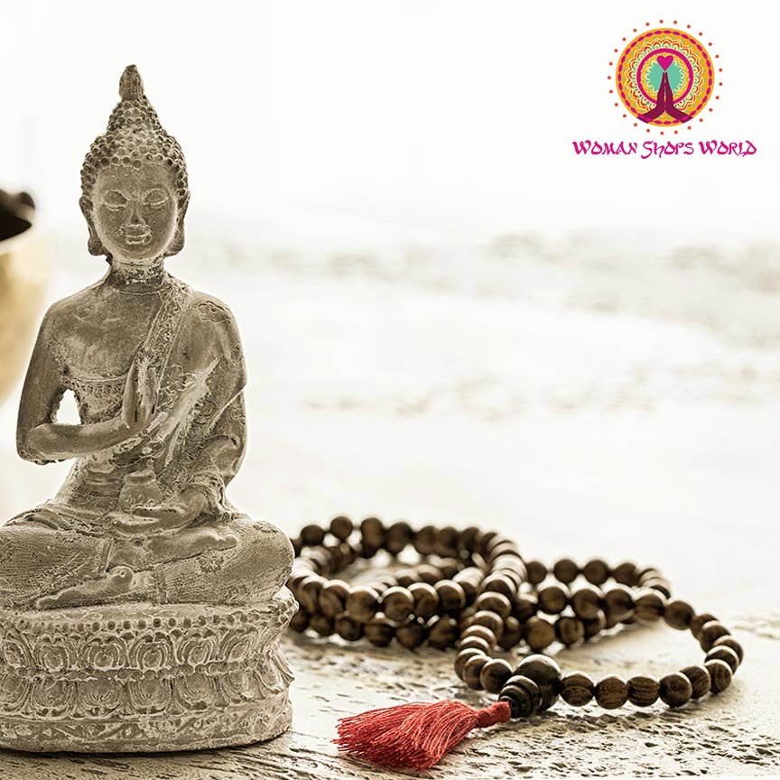 Tibetan 108 Count White Bone Bead Japa Mala Hindu Prayer Yoga Meditation  Necklace