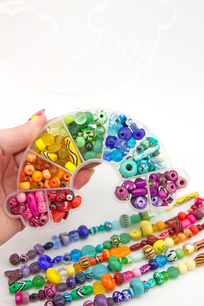 DIY Rainbow Stack Friendship Bracelet Kit: Make 6+ Beaded Bracelets