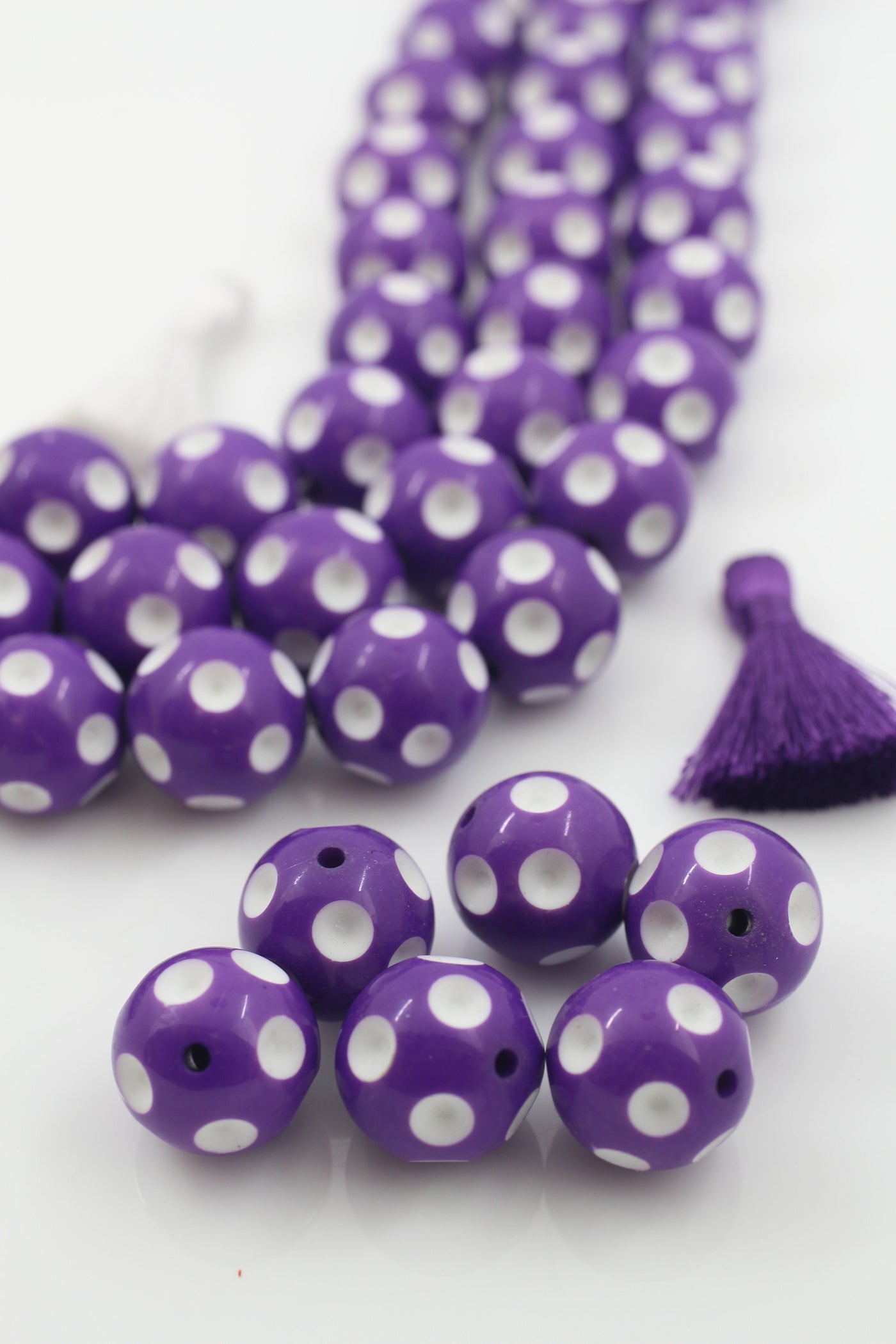 Purple & White Jewelry Charms