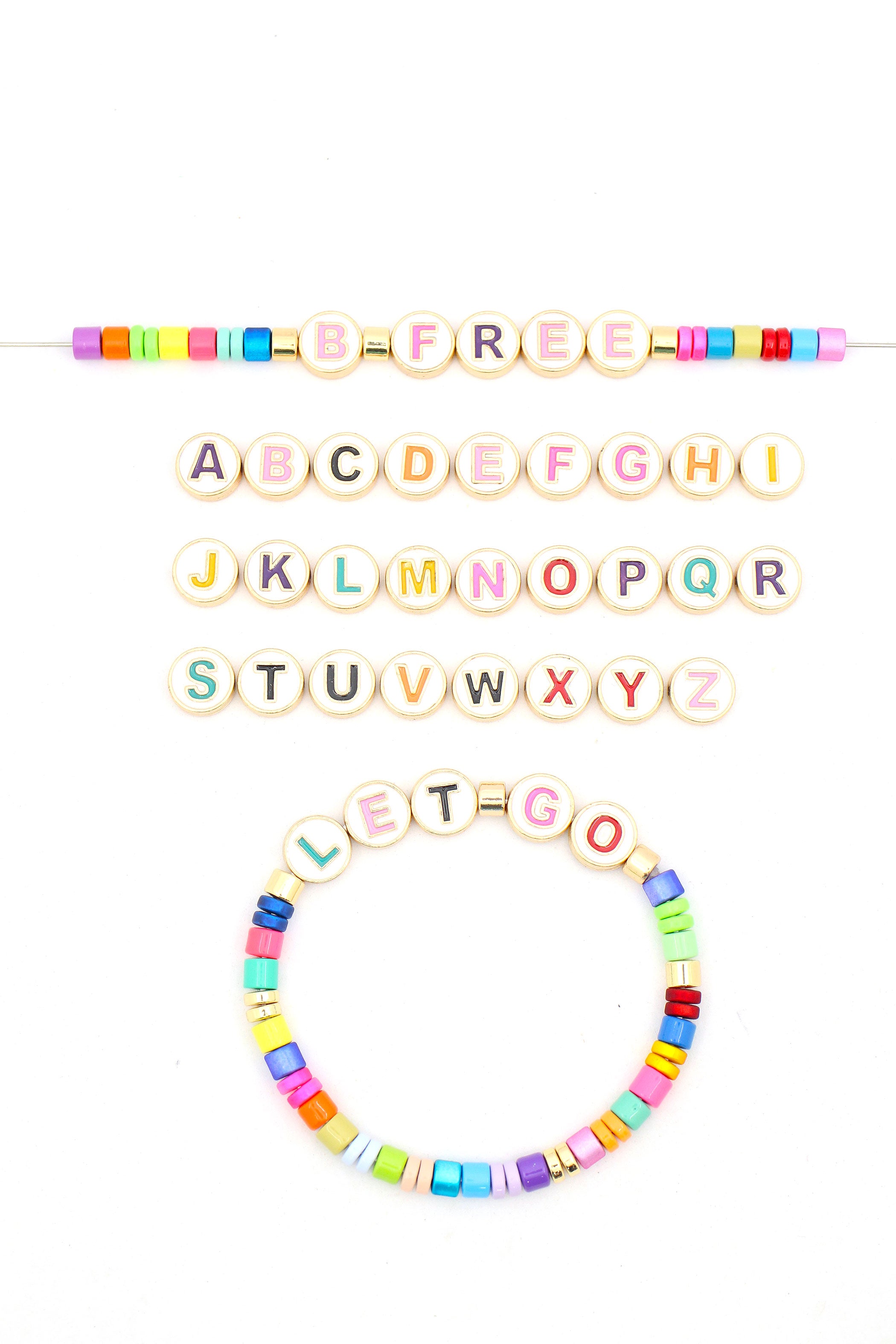 150 Colorful Letter Charms,neon Letter Initials Pendant,assorted