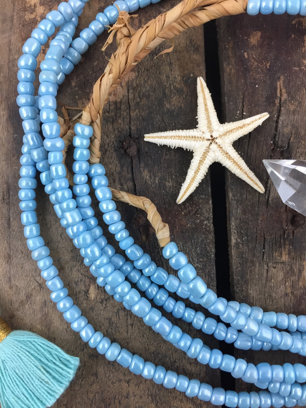 Sparkly Seas: Aura Aqua Blue Ghana Glass Rondelle Tube Beads, Asstd Sizes 4x3mm, African Spacer Beads, Jewelry Making Supply, Summer Fashion - ShopWomanShopsWorld.com. Bone Beads, Tassels, Pom Poms, African Beads.