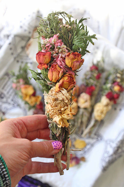 Powers of Flowers: Exploring the Magical Benefits of Floral Herb Smudge Sticks