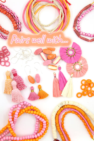Pairs well with... Pink, Orange, Cream Bone Beads