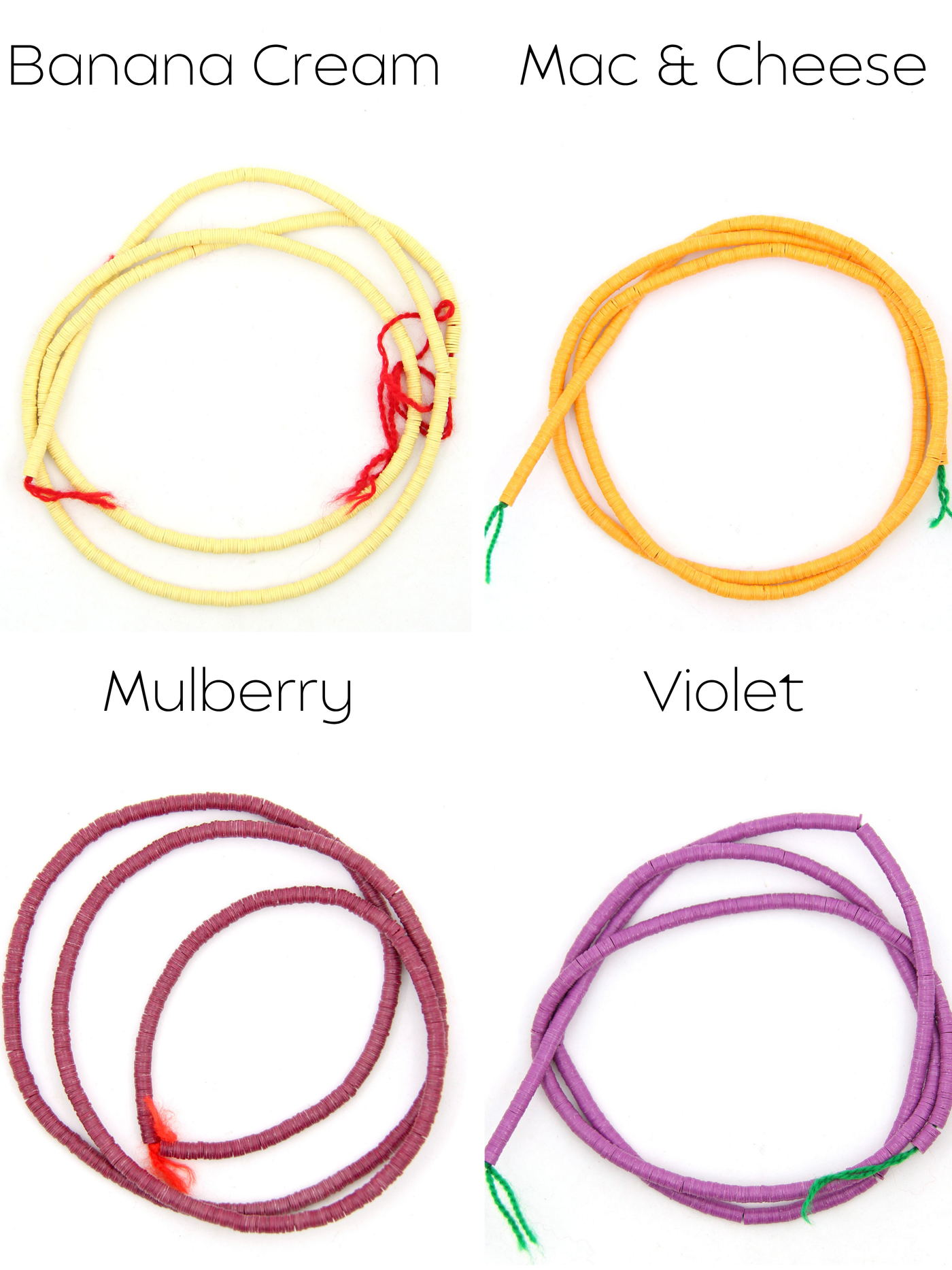 4mm Vinyl Record Beads: Ghanaian Handmade Heishi Disc Spacers