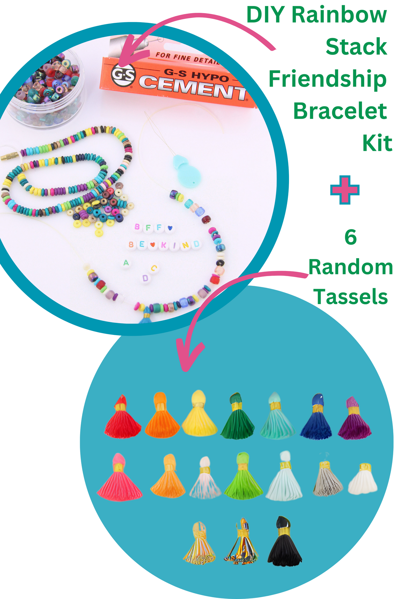 DIY "Kids" Friendship Bracelet Kit, Make 6+ Bracelets