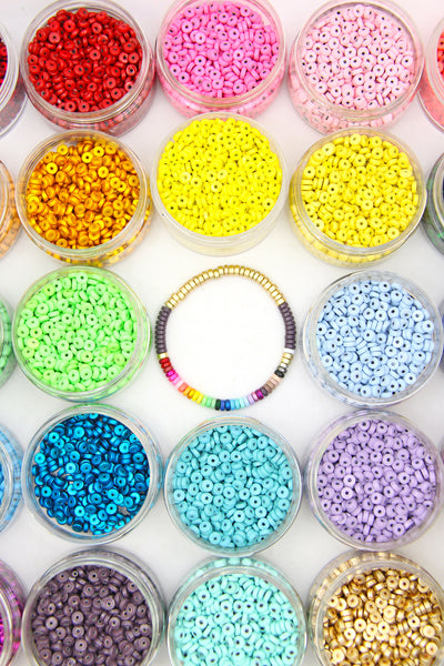 DIY Beaded Jewelry Making Kit: Enamel Candy Disc Necklace, Multicolor Bead Assortment