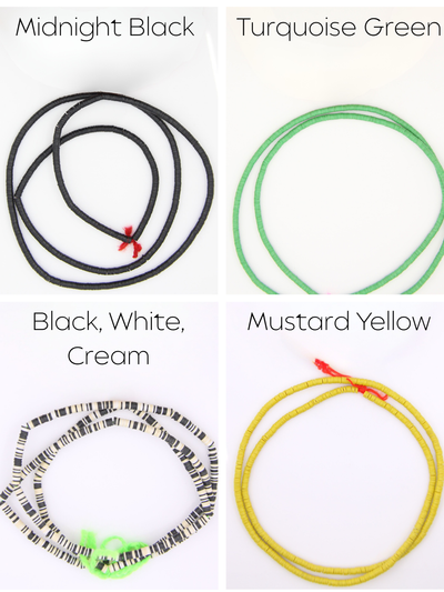 4mm Vinyl Record Beads: Ghanaian Handmade Heishi Disc Spacers