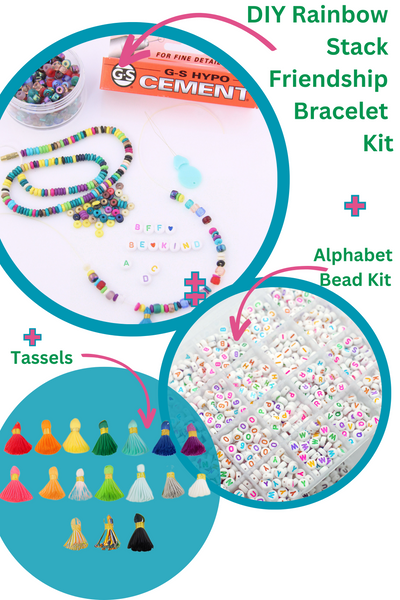 DIY "Kids" Friendship Bracelet Kit, Make 6+ Bracelets