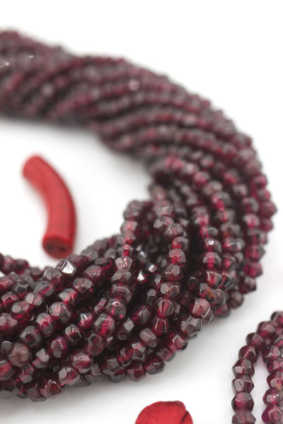 Faceted Garnet Beads on Sale 