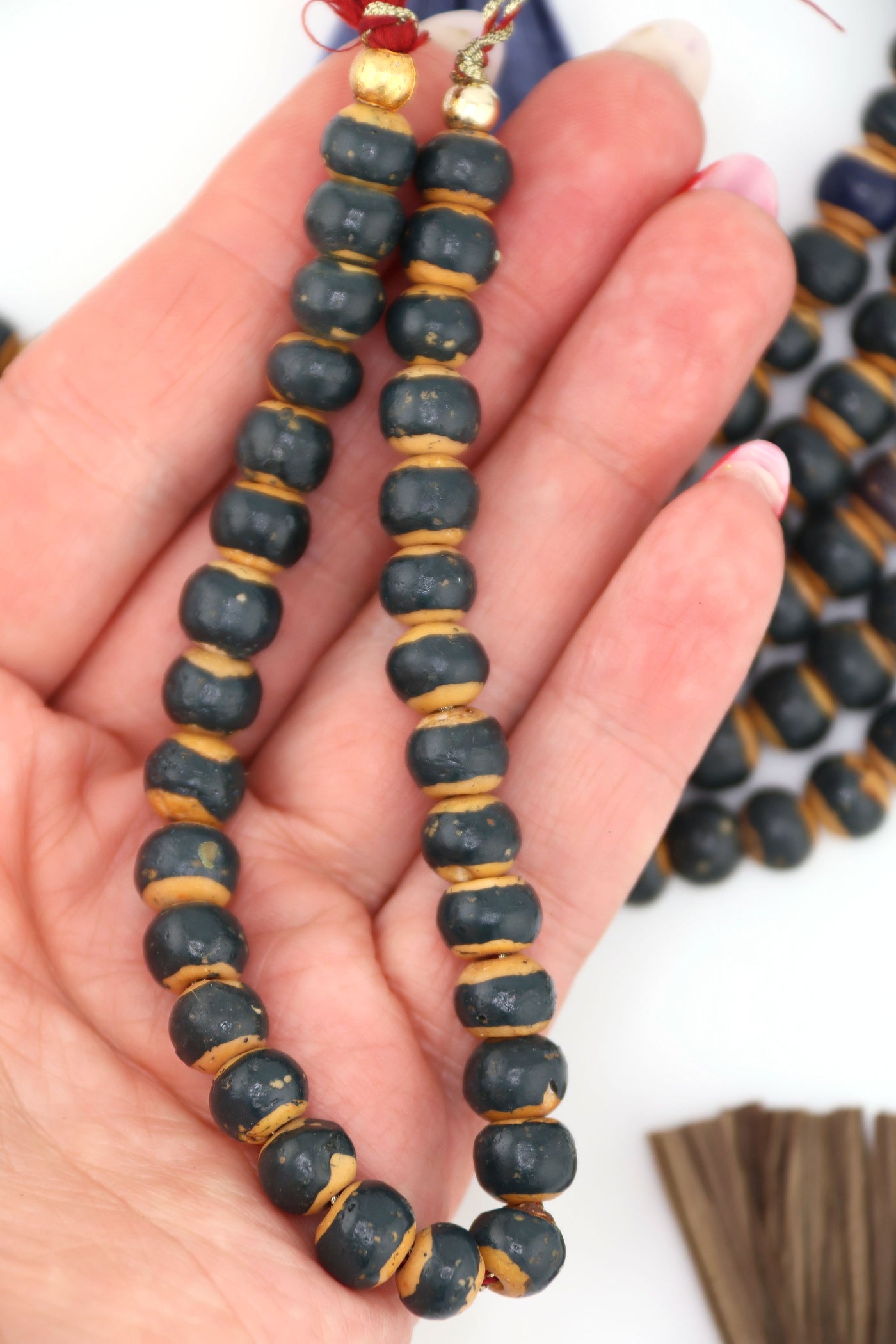 8mm Two Tone Charcoal & Brown Rondelle Bone Beads, 8x7mm, eco-friendly beads for  DIY jewelry