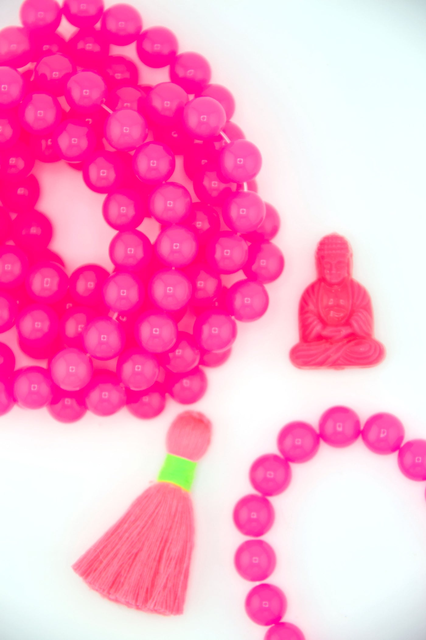 8mm Neon Pink German Resin Round Beads, 20 Beads for DIY Barbiecore jewelry