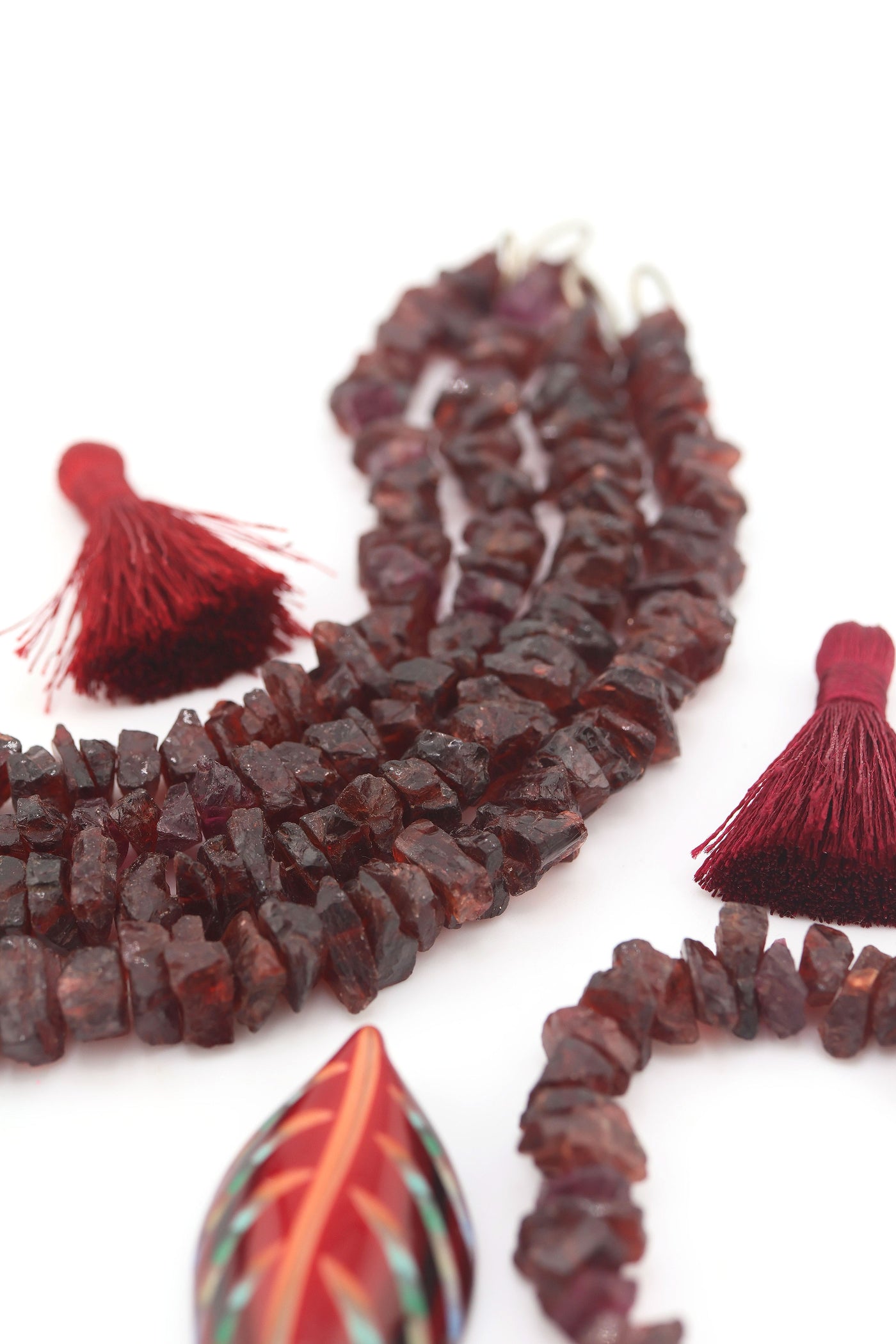 Garnet in the Rough, 4-6mm x 9-12mm Raw Gemstone Nugget Beads These little beauties are raw beads