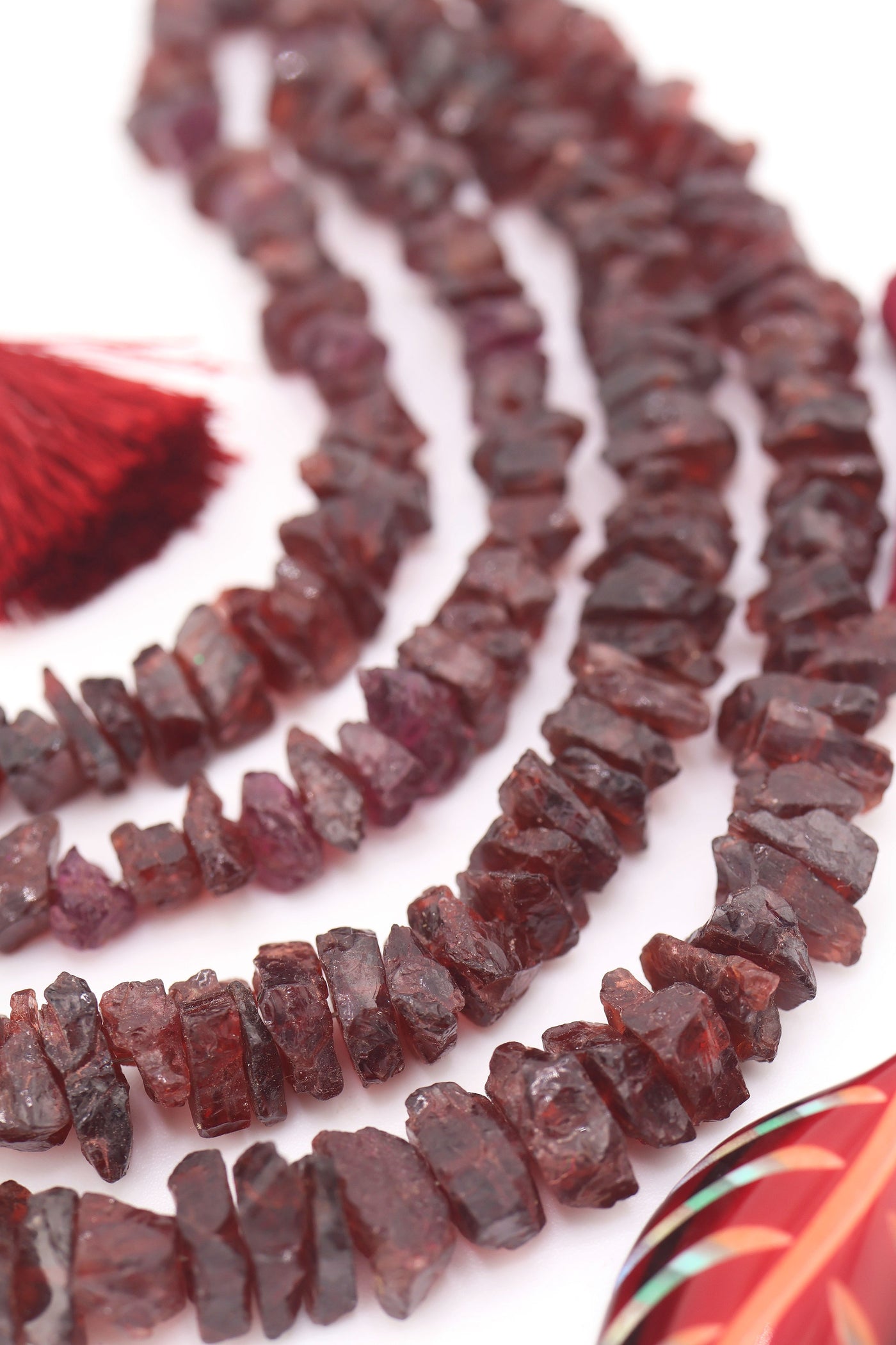 Garnet in the Rough, 4-6mm x 9-12mm Raw Gemstone Nugget Beads These little beauties are raw beads