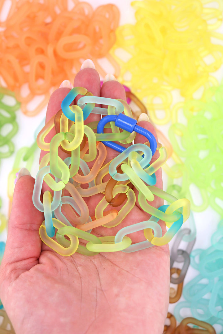 Snap Links: Acrylic Links for Jewelry Making, DIY Chain Necklaces