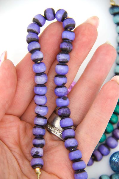 Purple Beads for DIY jewelry inspired by the Northern Lights.