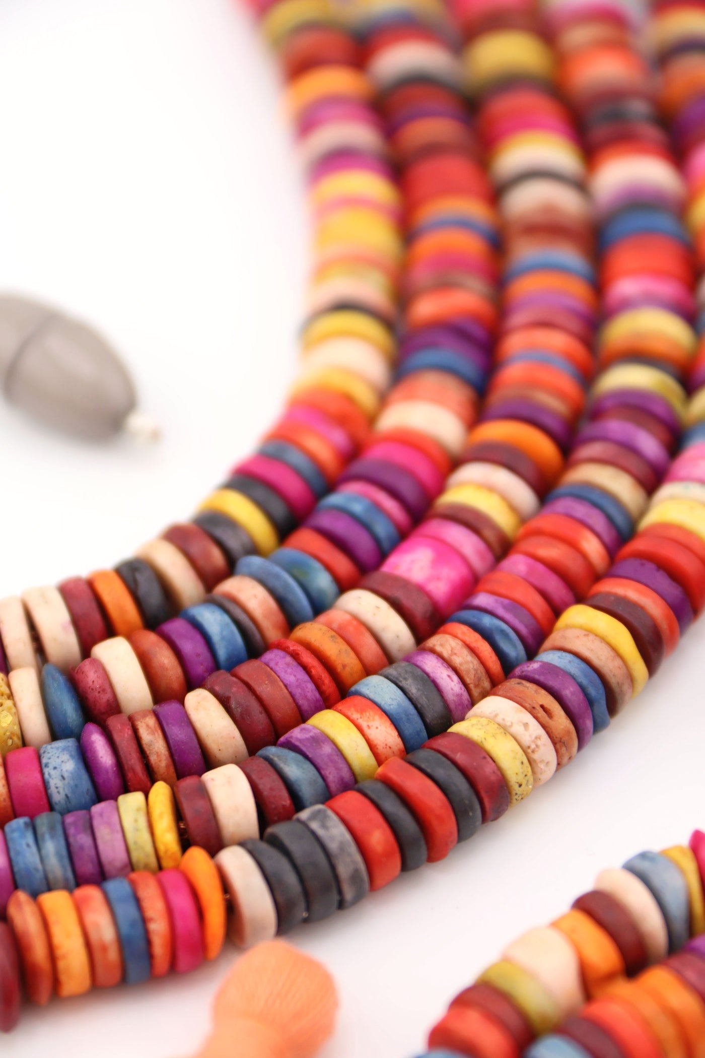 8-9mm Autumn Spice Multi Color Natural Heishi Spacer Beads Looking to DIY your own bracelets and