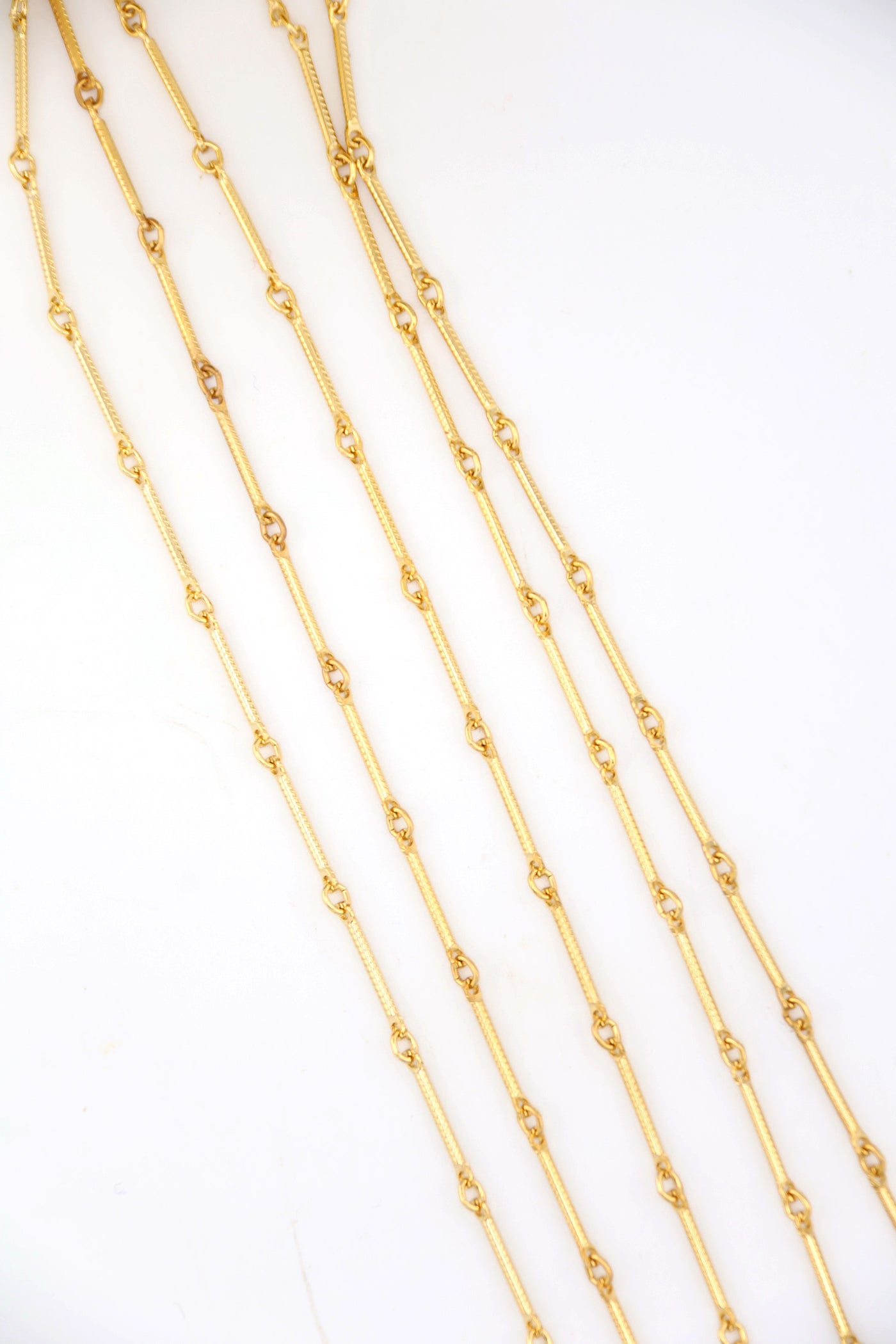 Gold Plated Dainty Bar Cable Chain, 13mm, By the Foot, for making trendy chain and charm necklaces