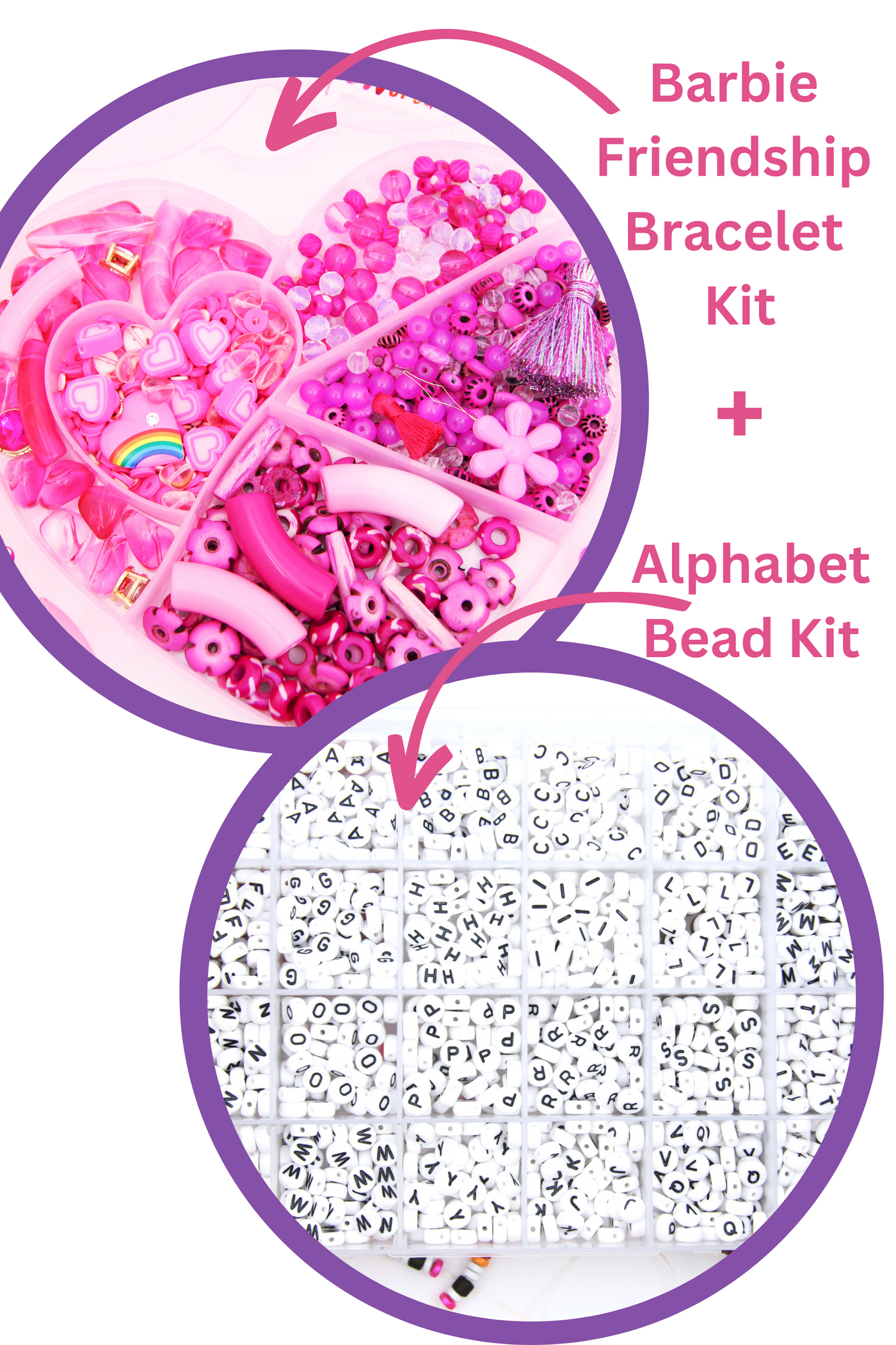 DIY Pink Friendship Bracelet Kit: Make 16+ Barbiecore Hot Pink Beaded Friendship Bracelets