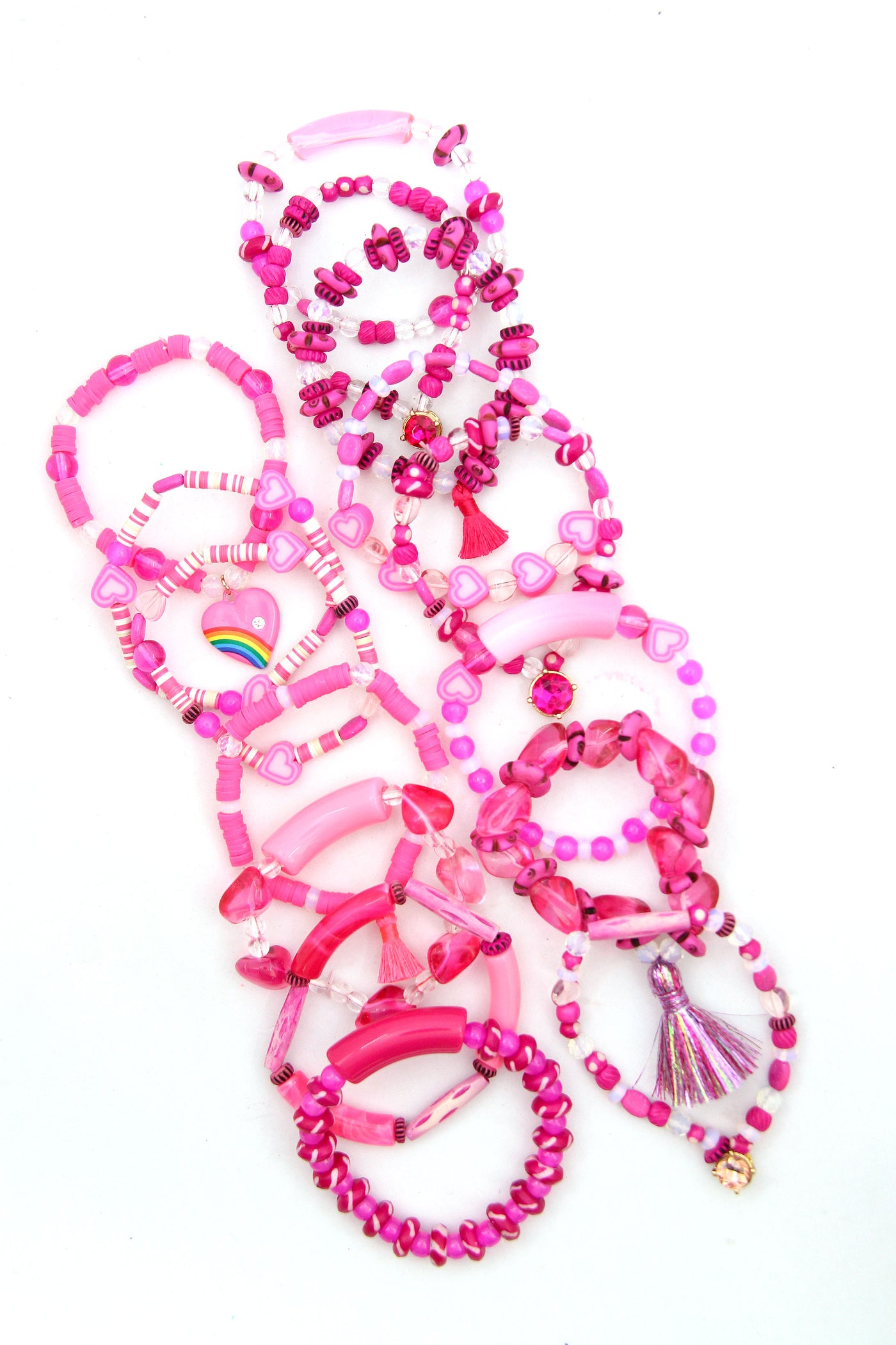 Life in plastic is fantastic, "Live Your Dream" with this hot pink bead bracelet kit