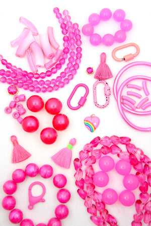 Shop Letter Beads Pink with great discounts and prices online