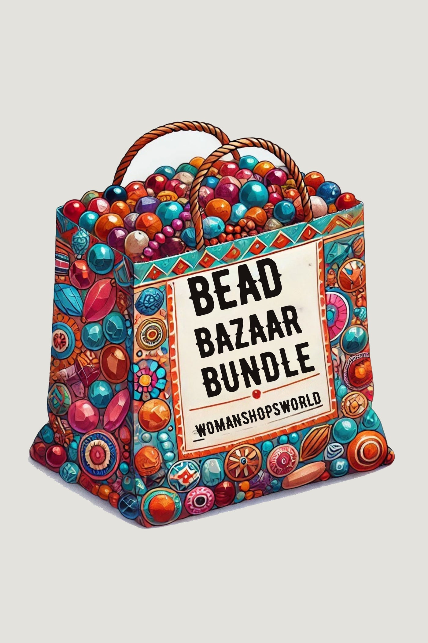 Bead Bazaar Bundle, 1 Pound of Beads, Destash Closeout Cheap Beads for DIY Jewelry and Kids Crafts