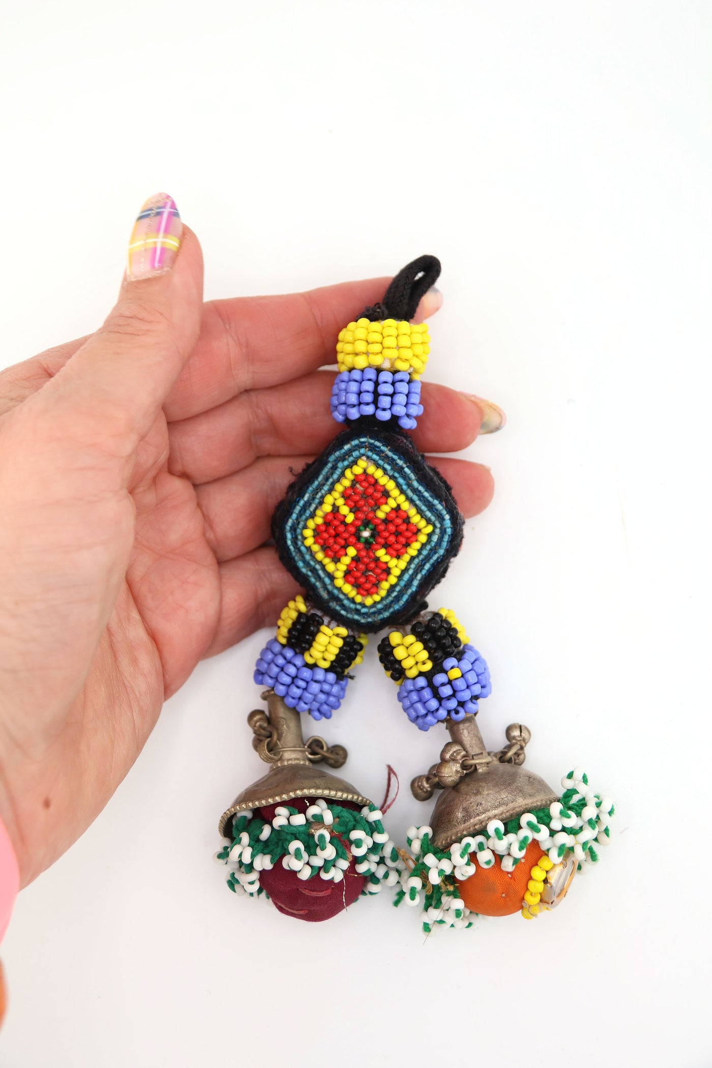 Beaded Tribal Pashtun Tassel, Purse Charm,  6" Tassel, TS15