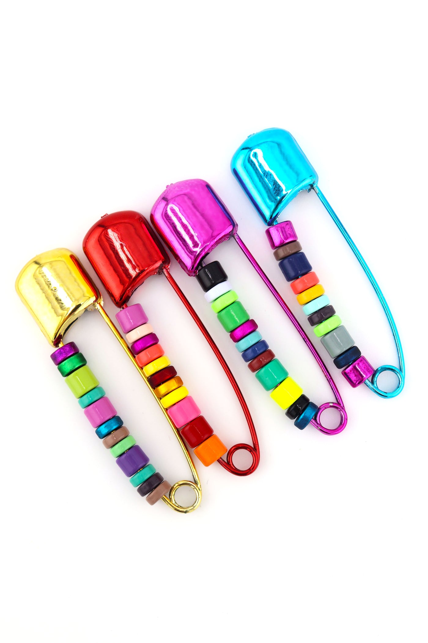 Beaded Safety Pin DIY Kit – Colorful Enamel Beads for Shoes, Bags & Beyond