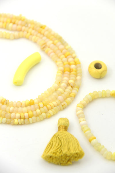 Pastel Yellow AA Quality Beads for DIY jewelry and trendy DIY bracelets