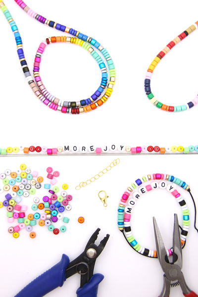 DIY Beaded Jewelry Making Kit: Enamel Candy Disc Necklace, Multicolor Bead Assortment