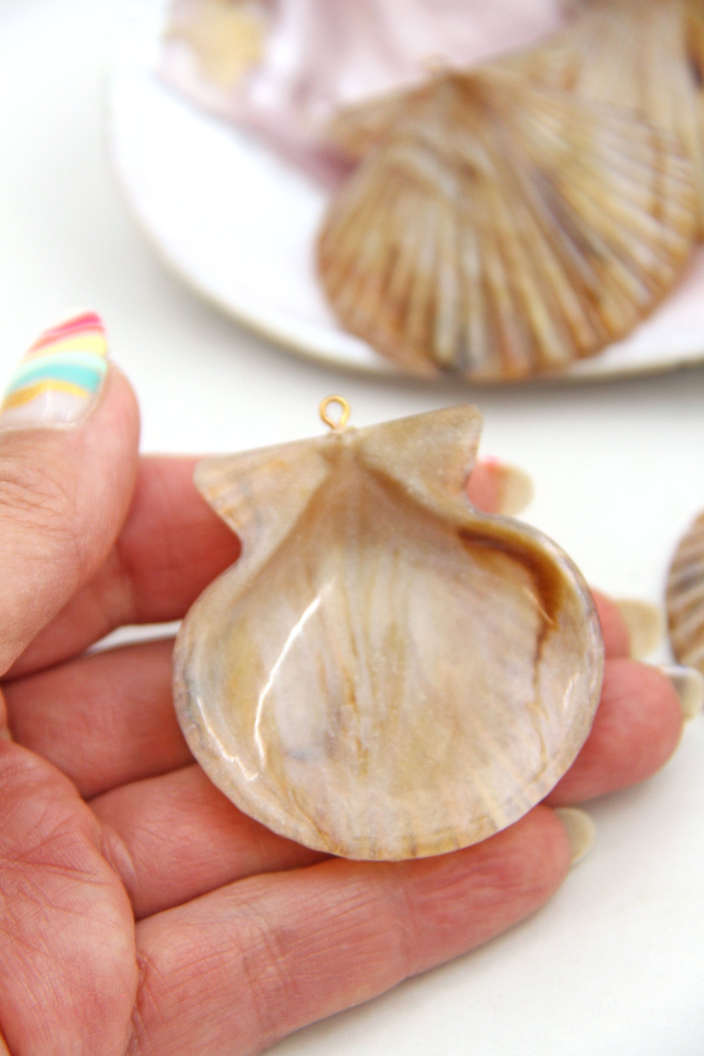 Clam Shell in Neutral, Mermaidcore DIY Jewelry Component