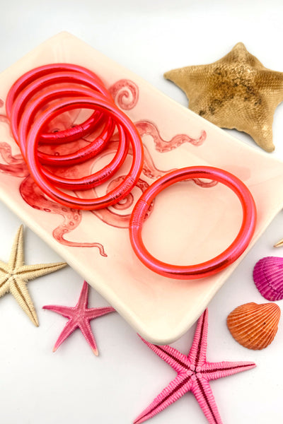 Coral Luxe Thai Buddhist Temple Bracelets, Mantra Bangle, Kumlai, Budha Girl Dupe Lucky Prayer Bracelets, or Temple Rushes, Blessed by Buddhist Monks