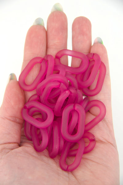Snap Links: Acrylic Links for Jewelry Making, DIY Chain Necklaces or Bracelets, 6 pcs.