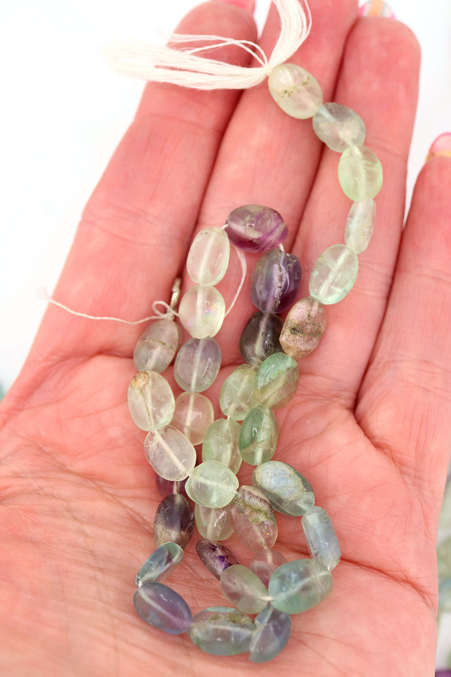 Fluorite Smooth Nugget Beads,  Approx 7x12mm for DIY jewelry for cleansing and your energy