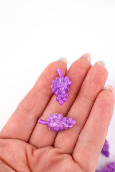 Cluster of Grapes Purple Marble German Resin Charm Pendant for making fruit charm DIY jewelry