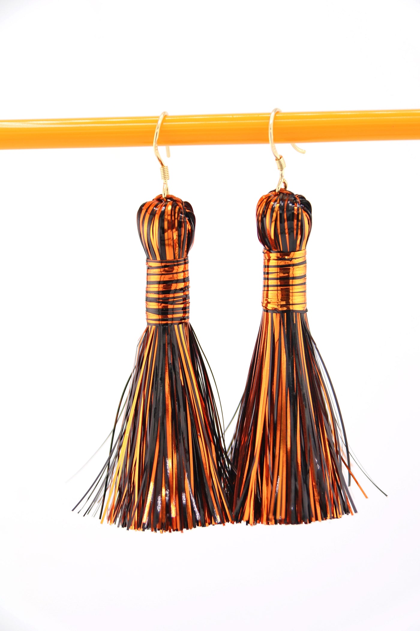 Halloween Tinsel Tassels, 2.5" Metallic Jewelry Making Tassels