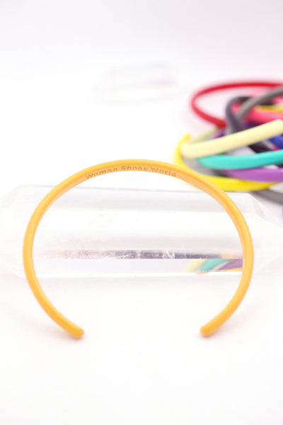 Wide Enamel Cuff Bracelet, Colorful Arm Stack, 5mm, 1 Bangle