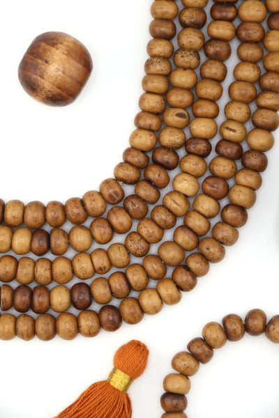 Mocha Mousse Bone Rondelle Spacer Beads, Handmade, 8x6mm, 36 beads in Pantone 2025 Color of the Year