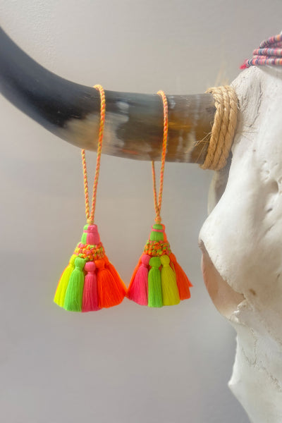 Temple Belle Home Decor Tassels, Purse Charms, Bag Swag, Artisan Made, 7"