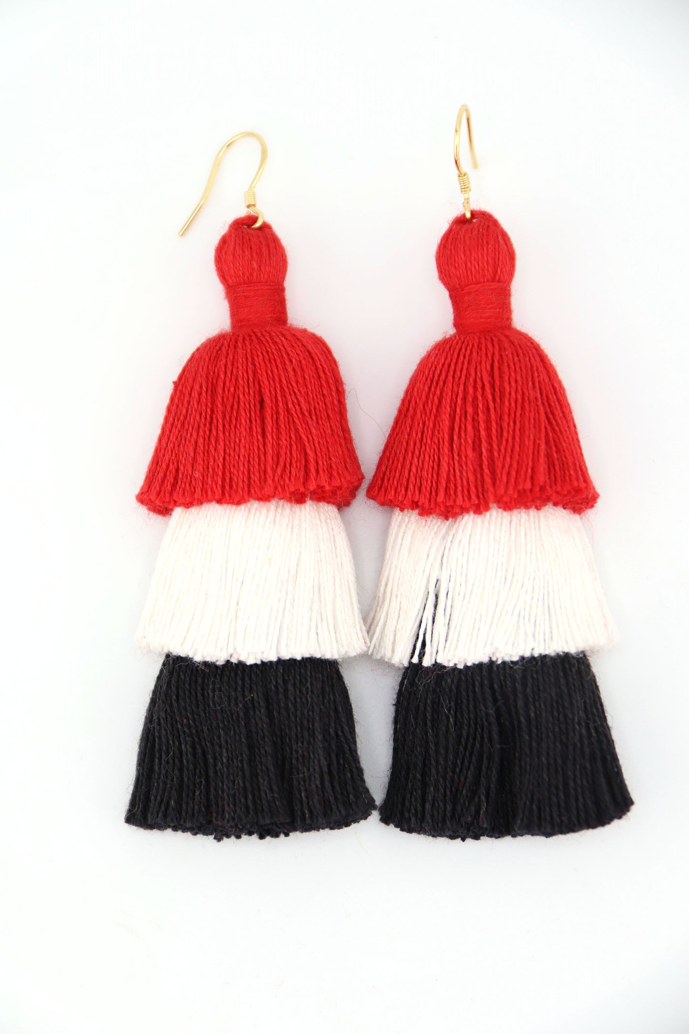 Ohio State Buckeyes Game Day Tiered Tassel Earrings