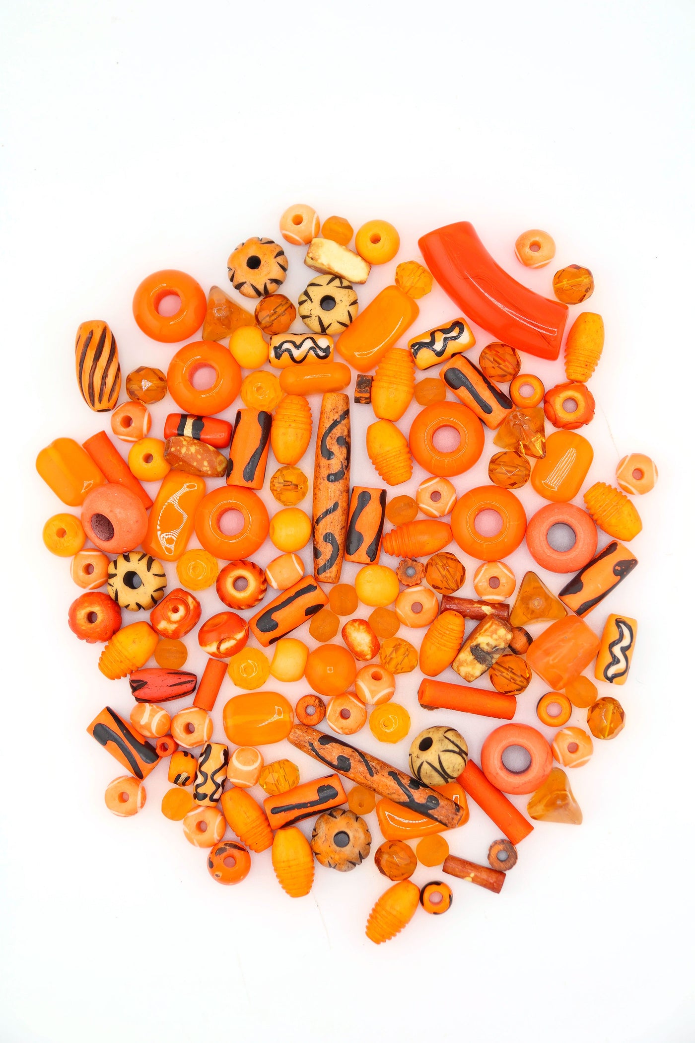 Orange Sacral Chakra Bead Grab Bag, Bead Soup, 100+ Beads Embrace the vibrant energy of the sacral