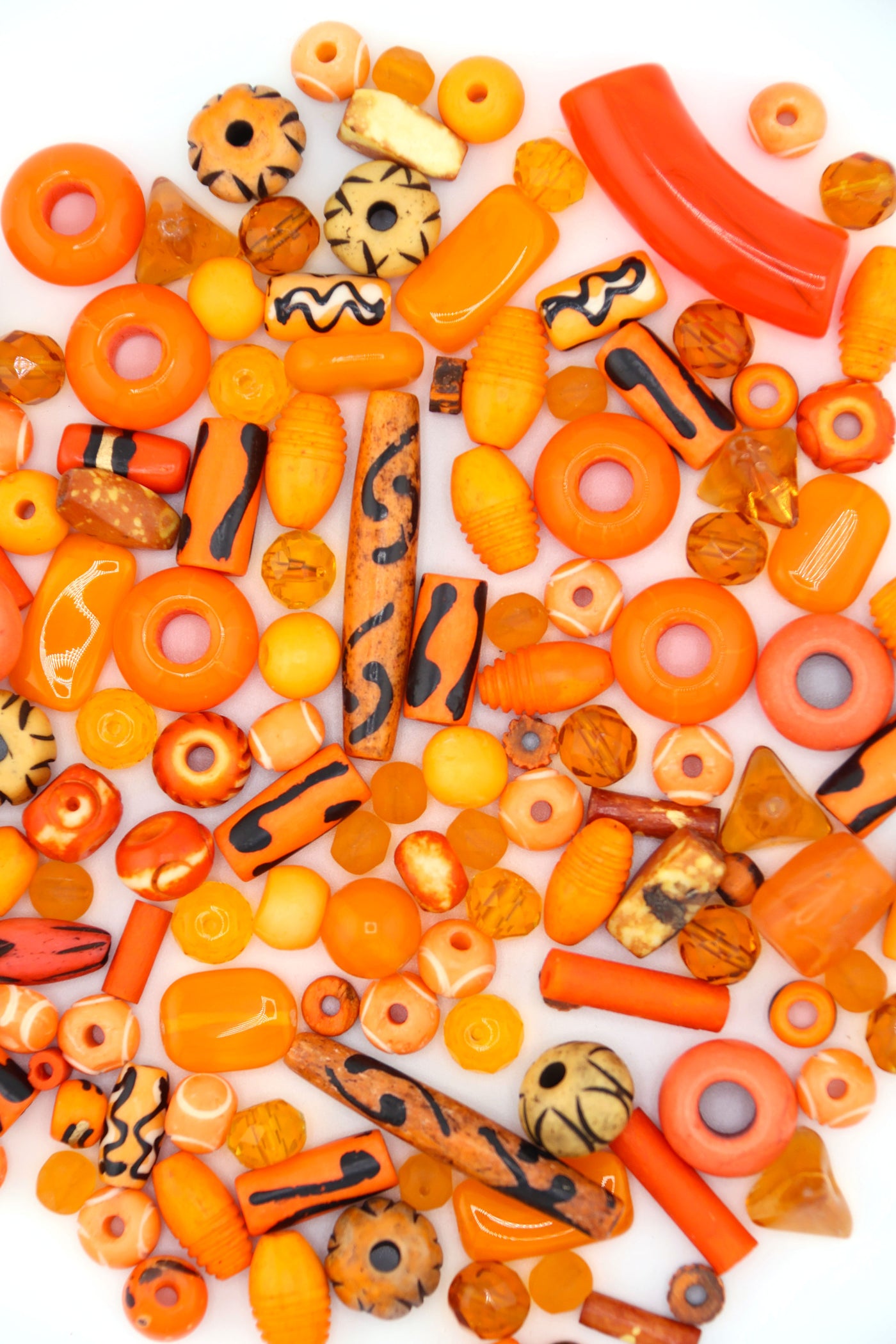 Orange Sacral Chakra Bead Grab Bag, Bead Soup, 100+ Beads Embrace the vibrant energy of the sacral