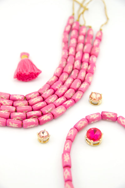 Pink Beads for DIY Valentines Day Jewelry 