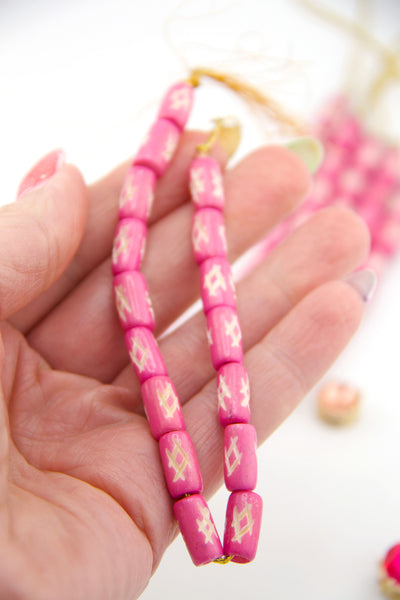 Pink Beads for DIY Valentines Day Jewelry and friendship bracelets