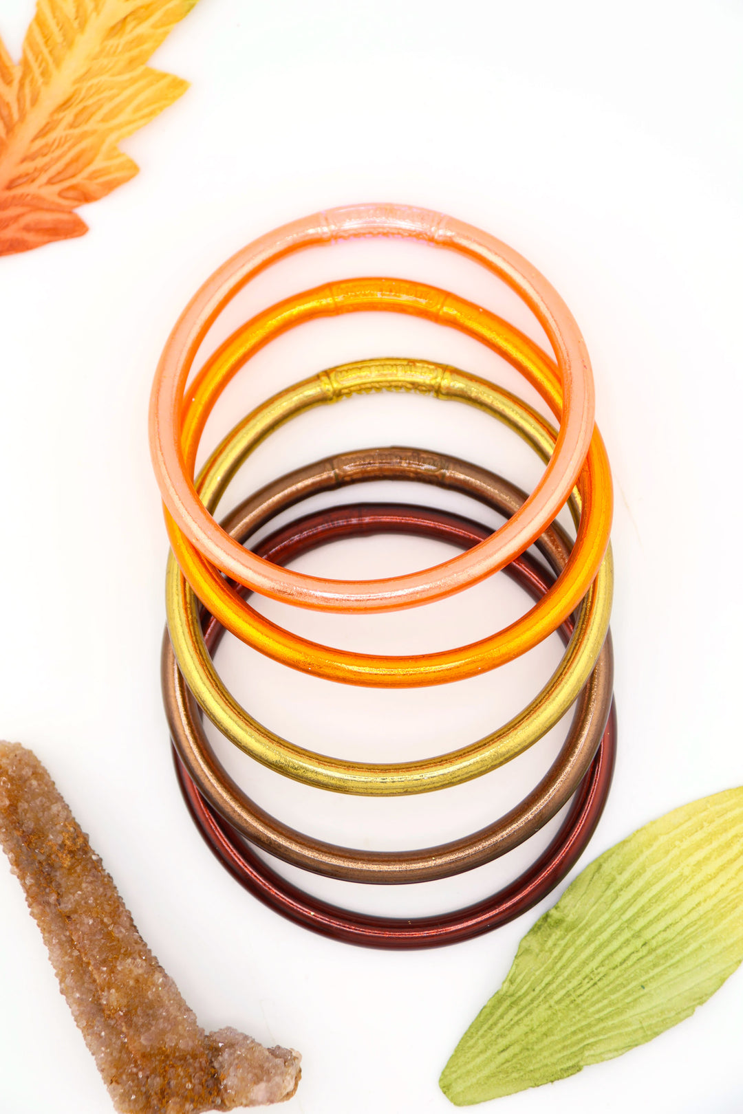 Pumpkin Spice Latte Thai Buddhist Temple Bracelets, Mantra Bangle