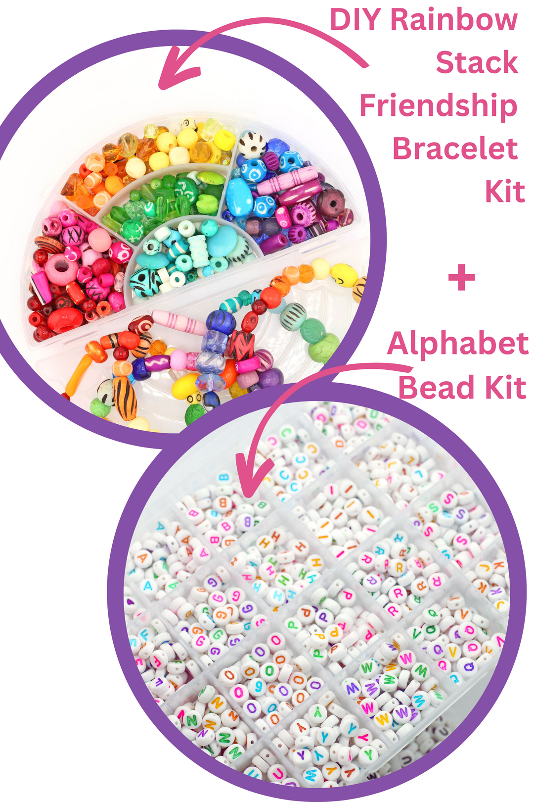 DIY Rainbow Stack Friendship Bracelet Kit: Make 6+ Beaded Bracelets