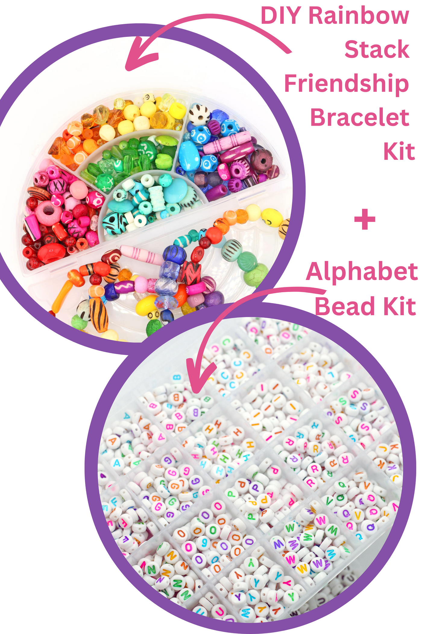 DIY Rainbow Stack Friendship Bracelet Kit: Make 6+ Multicolor Beaded Bracelets