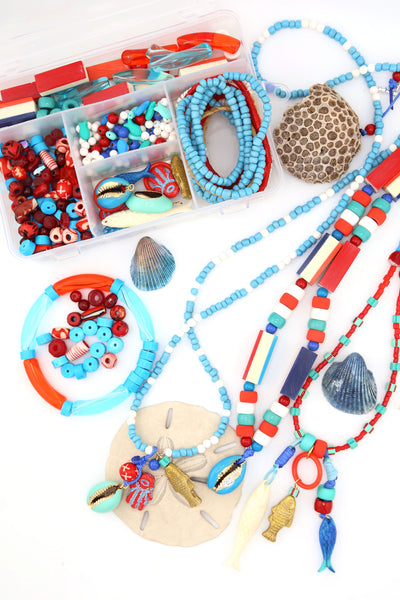 Sardine Girl Summer Jewelry Making Kit DIY Fisherman Aesthetic Jewelry Get hooked on the most joyfully nostalgic kit of the season 💙🐟
