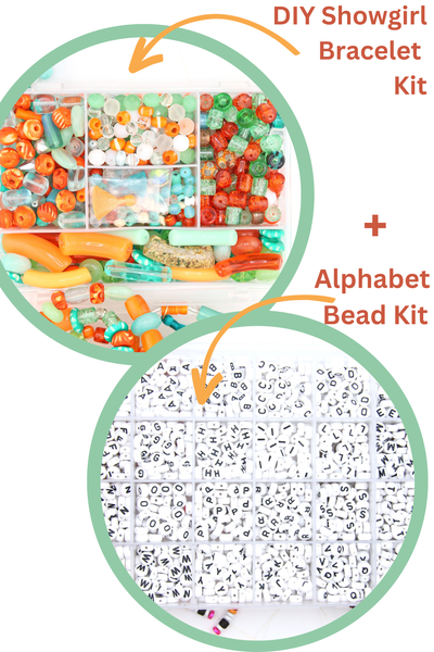 Showgirl Friendship Bracelet DIY Kit: Hand Carved, Czech Glass, Enamel Bead Assortment