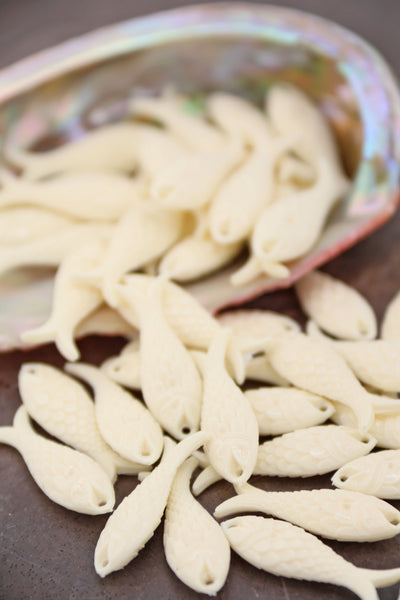 Sardine Girl Summer Cream Fish Charm, German Resin, 27mm, 1 Pendant for making DIY beach, surfer jewelry