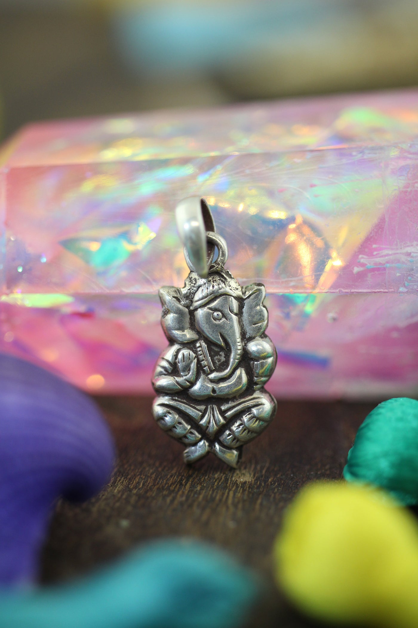 Sterling Silver Ganesha Charm: 10x16mm Necklace Pendant, 1 piece